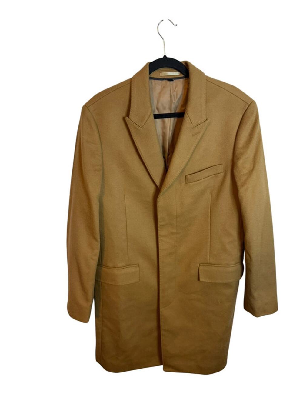 NWT J.Crew Mens Tan Wool Cashmere Trench Coat